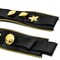 Military Style Shoulder Epaulet Black Gold Zipper Star Applique Accessory